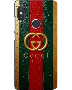 Чехол для Xiaomi Redmi Note 5 с картинкой «Gucci — фирменная полоса и золото»