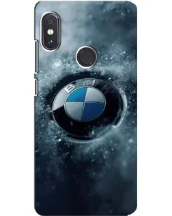 Чехол для Xiaomi Redmi Note 5 с картинкой «Логотип BMW — лед»