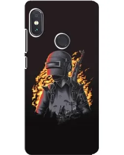 Чохол для Xiaomi Redmi Note 5 з картинкою «PUBG — вогняний силует»