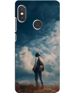 Чохол для Xiaomi Redmi Note 5 з картинкою «Герой PUBG на скелі»