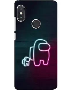 Чохол для Xiaomi Redmi Note 5 з картинкою «Among Us неон-арт»