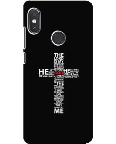 Чехол для Xiaomi Redmi Note 5 с картинкой «Текстовый крест» Чехол для Xiaomi Redmi Note 5 с картинкой «Текстовый крест»
