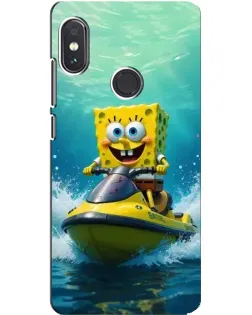 Чохол для Xiaomi Redmi Note 5 з картинкою «Спанч Боб на гідроциклі»