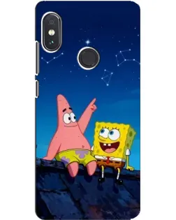 Чохол для Xiaomi Redmi Note 5 з картинкою «Губка Боб та Патрік вночі»