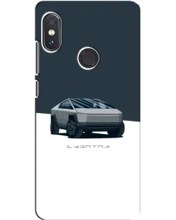 Чохол для Xiaomi Redmi Note 5 з картинкою «Сріблястий Cybertruck Tesla»