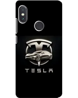 Чохол для Xiaomi Redmi Note 5 з картинкою «Tesla — срібне авто»