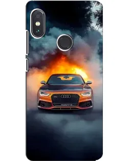 Чохол для Xiaomi Redmi Note 5 з картинкою «Audi у вогняному диму»