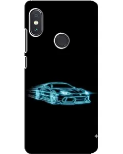 Чохол для Xiaomi Redmi Note 5 з картинкою «Неоновий контур Lamborghini»