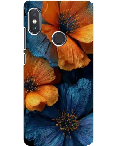 Чохол для Xiaomi Redmi Note 5 з картинкою «Яскрава синьо-помаранчева флора» Чохол для Xiaomi Redmi Note 5 з картинкою «Яскрава синьо-помаранчева флора»