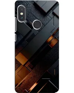 Чохол для Xiaomi Redmi Note 5 з картинкою «Чорні геометричні блоки»
