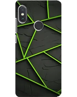 Чохол для Xiaomi Redmi Note 5 з картинкою «Зелені геометричні лінії»