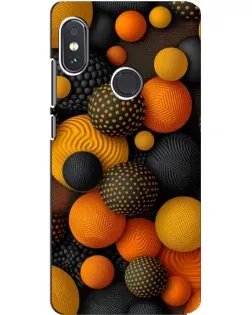 Чохол для Xiaomi Redmi Note 5 з картинкою «Об'ємні помаранчеві сфери»