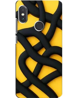 Чохол для Xiaomi Redmi Note 5 з картинкою «Чорне жовте переплетення»