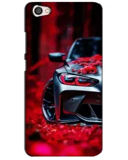 Чохол для Xiaomi Redmi Note 5A з картинкою «Спортивна BMW та квіти»