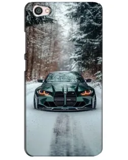 Чохол для Xiaomi Redmi Note 5A з картинкою «BMW у зимовому лісі»