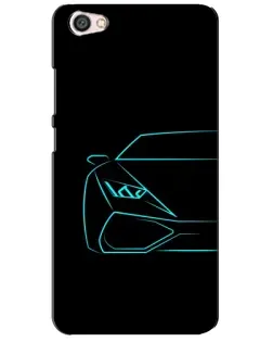 Чехол для Xiaomi Redmi Note 5A с картинкой «Голубой силуэт Lamborghini»