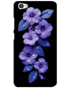 Чохол для Xiaomi Redmi Note 5A з картинкою «Фіолетові квіти з росою»