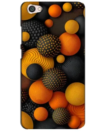 Чохол для Xiaomi Redmi Note 5A з картинкою «Об'ємні помаранчеві сфери»