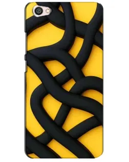 Чохол для Xiaomi Redmi Note 5A з картинкою «Чорне жовте переплетення»
