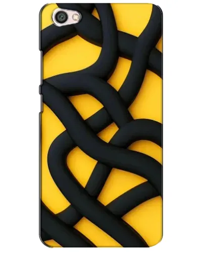 Чохол для Xiaomi Redmi Note 5A з картинкою «Чорне жовте переплетення»
