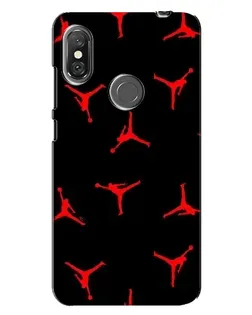 Чехол для Xiaomi Redmi Note 6 Pro с картинкой «Jordan Red Pattern»