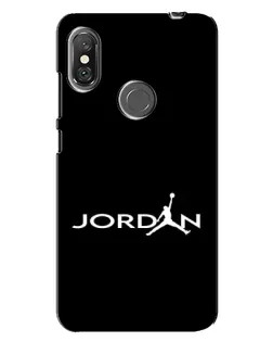 Чехол для Xiaomi Redmi Note 6 Pro с картинкой «Jordan White Logo»