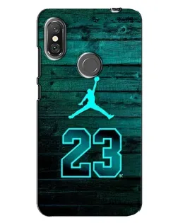 Чехол для Xiaomi Redmi Note 6 Pro с картинкой «Jordan Cyan 23»
