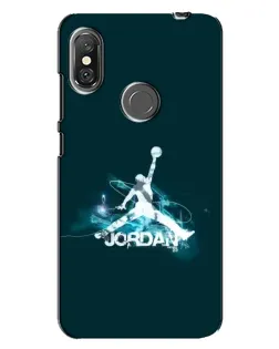Чехол для Xiaomi Redmi Note 6 Pro с картинкой «Jordan Blue Fire»