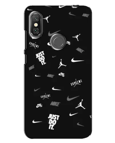 Чехол для Xiaomi Redmi Note 6 Pro с картинкой «Nike Black Pattern» Чехол для Xiaomi Redmi Note 6 Pro с картинкой «Nike Black Pattern»