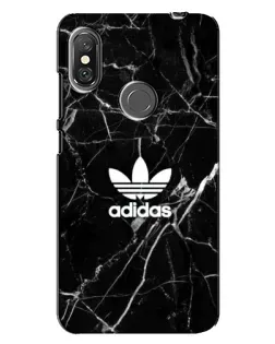 Чехол для Xiaomi Redmi Note 6 Pro с картинкой «Белый мрамор Adidas»