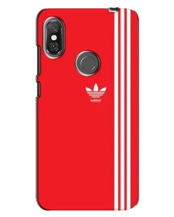 Чехол для Xiaomi Redmi Note 6 Pro с картинкой «Красный минимализм Adidas»