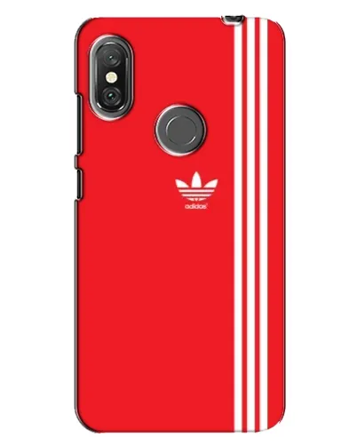 Чехол для Xiaomi Redmi Note 6 Pro с картинкой «Красный минимализм Adidas»