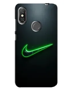Чехол для Xiaomi Redmi Note 6 Pro с картинкой «Неоновый контур Nike»
