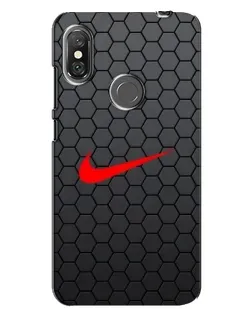 Чехол для Xiaomi Redmi Note 6 Pro с картинкой «Nike — карбоновая сетка»