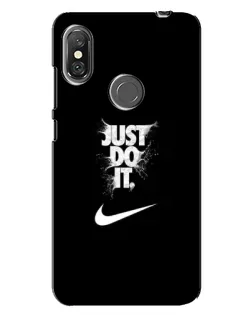 Чехол для Xiaomi Redmi Note 6 Pro с картинкой «Текстовый принт Nike»