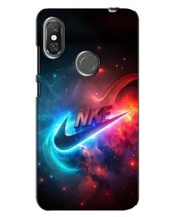Чехол для Xiaomi Redmi Note 6 Pro с картинкой «Огненный логотип Nike»