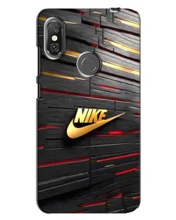 Чехол для Xiaomi Redmi Note 6 Pro с картинкой «Золотой Nike на металле»