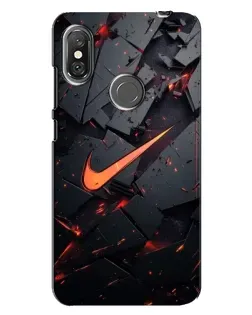 Чехол для Xiaomi Redmi Note 6 Pro с картинкой «Nike — эффект разломов»