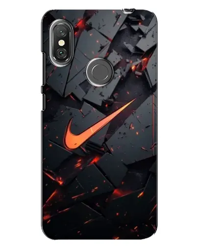 Чехол для Xiaomi Redmi Note 6 Pro с картинкой «Nike — эффект разломов»