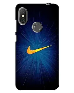 Чохол для Xiaomi Redmi Note 6 Pro з картинкою «Синій пульс Nike»