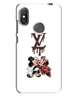 Чехол для Xiaomi Redmi Note 6 Pro с картинкой «LV и Микки Маус»