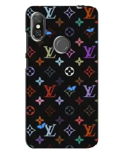Чехол для Xiaomi Redmi Note 6 Pro с картинкой «Цветная монограмма LV»