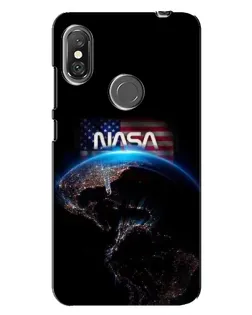 Чехол для Xiaomi Redmi Note 6 Pro с картинкой «Земля из космоса NASA»