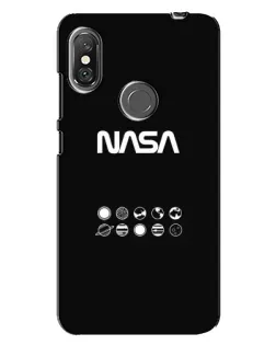 Чехол для Xiaomi Redmi Note 6 Pro с картинкой «NASA — технический принт»