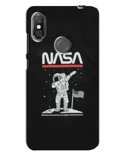 Чехол для Xiaomi Redmi Note 6 Pro с картинкой «NASA — шагаем по Луне»