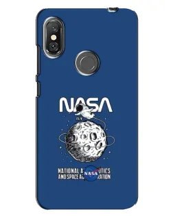 Чехол для Xiaomi Redmi Note 6 Pro с картинкой «NASA — лунная миссия»