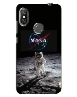 Чехол для Xiaomi Redmi Note 6 Pro с картинкой «Астронавт на Луне»