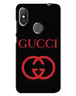 Чехол для Xiaomi Redmi Note 6 Pro с картинкой «Gucci — красный логотип»