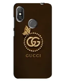 Чехол для Xiaomi Redmi Note 6 Pro с картинкой «Gucci — золотая бабочка»