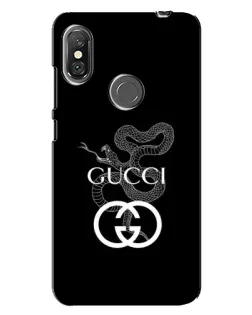 Чехол для Xiaomi Redmi Note 6 Pro с картинкой «Gucci — серебряная змея»